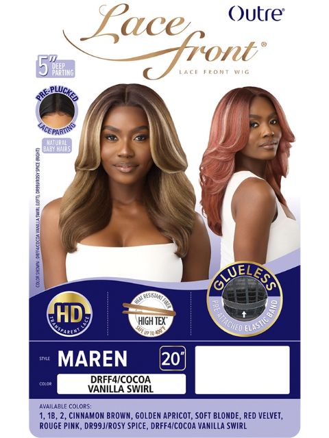 Outre HD Transparent Glueless Lace Front Wig - MAREN