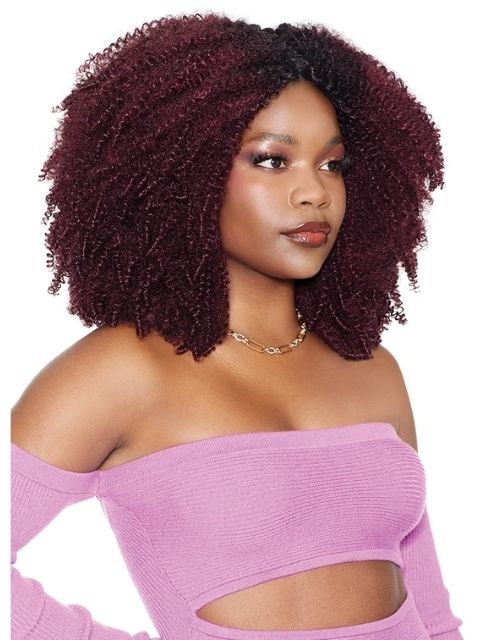 Outre Premium Purple Pack Brazilian Boutique Weave - MIRACLE COILY FRO 5PCS + 4" Deep Lace Closure