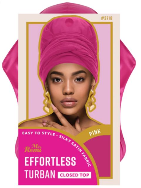 Annie Ms. Remi Effortless Turban Scarf Close Top, Pink & Rose (#03718)
