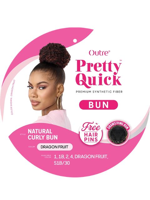 Outre Pretty Quick Premium Synthetic Bun - NATURAL CURLY BUN