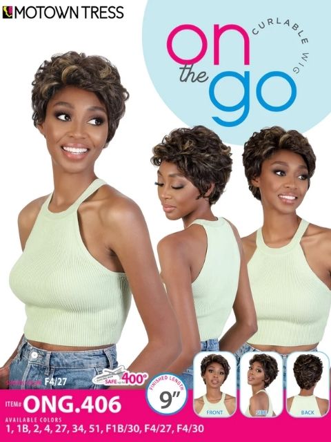Motown Tress Curlable On The Go Wig ONG.406"