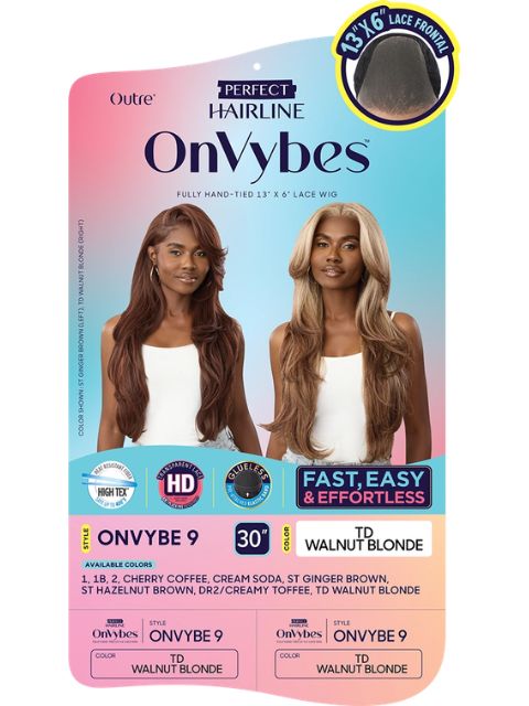 Outre Perfect Hairline OnVybes Fully Hand-Tied 13X6 Glueless ONVYBE 9" HD Lace Front Wig