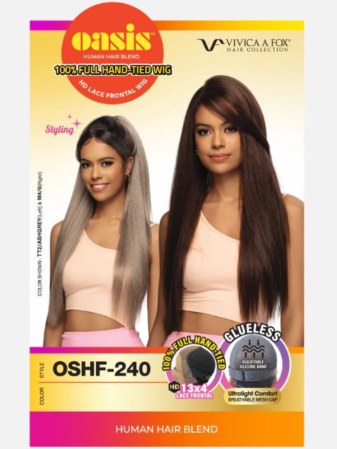 Vivica A Fox Oasis Human Hair Blend 100% Full Hand-Tied 13x4 OSHF-240" HD Lace Front Wig