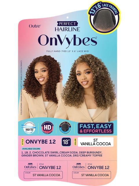 Outre Perfect Hairline OnVybes Fully Hand-Tied 13X6 Glueless HD Lace Front ONVYBE 12" Wig