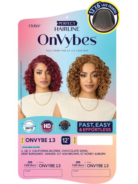 Outre Perfect Hairline OnVybes Fully Hand-Tied 13X6 Glueless ONVYBE 13" HD Lace Front Wig