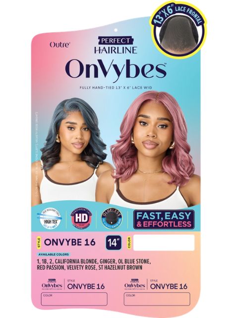 Outre Perfect Hairline OnVybes Fully Hand-Tied 13X6 Glueless HD Lace Front Wig-ONVYBE 16