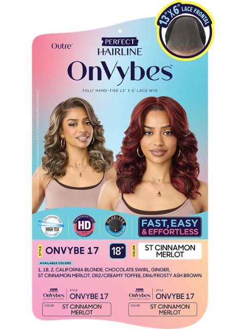 Outre Perfect Hairline OnVybes Fully Hand-Tied 13X6 Glueless ONVYBE 17" HD Lace Front Wig