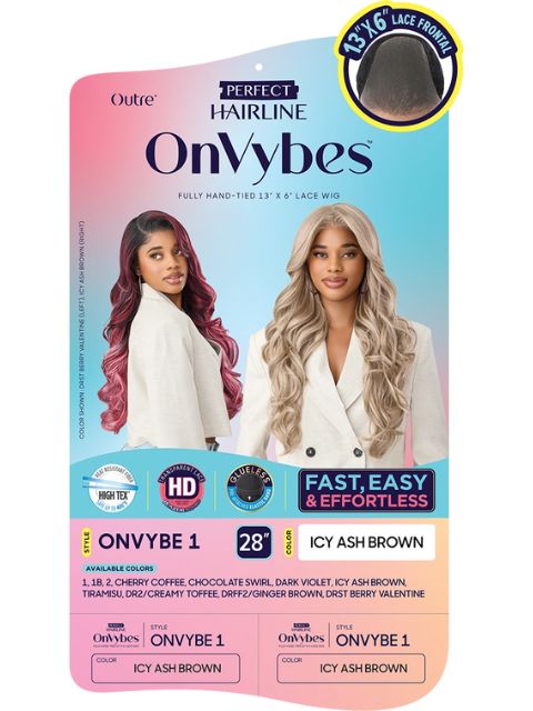 Outre Perfect Hairline OnVybes Fully Hand-Tied 13X6 Glueless ONVYBE 1" HD Lace Front Wig