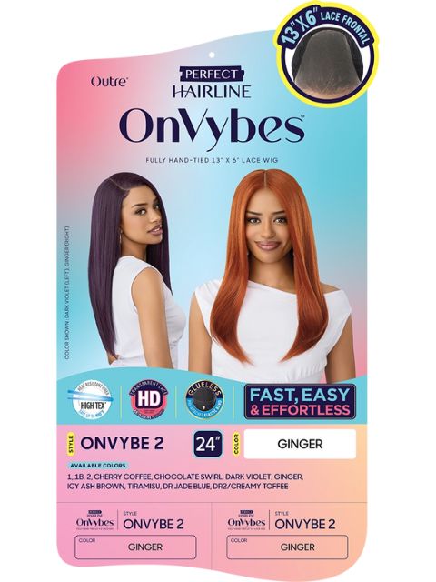 Outre Perfect Hairline OnVybes Fully Hand-Tied 13X6 Glueless ONVYBE 2" HD Lace Front Wig