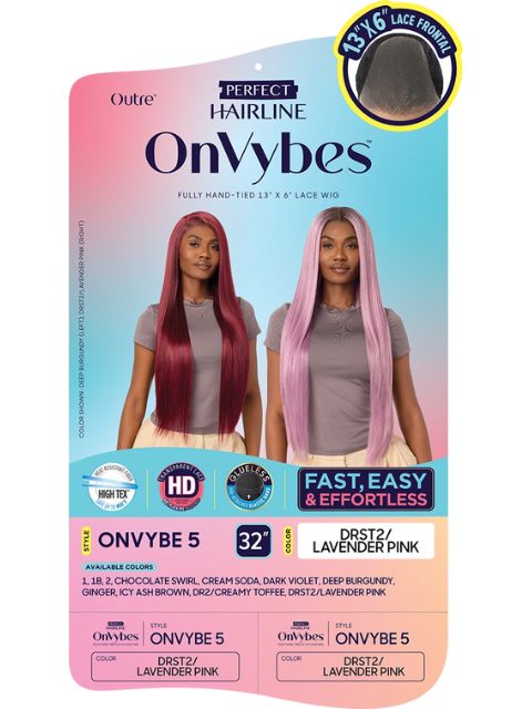 Outre Perfect Hairline OnVybes Fully Hand-Tied 13X6 Glueless ONVYBE 5" HD Lace Front Wig