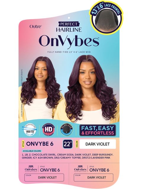 Outre Perfect Hairline OnVybes Fully Hand-Tied 13X6 Glueless ONVYBE 6" HD Lace Front Wig