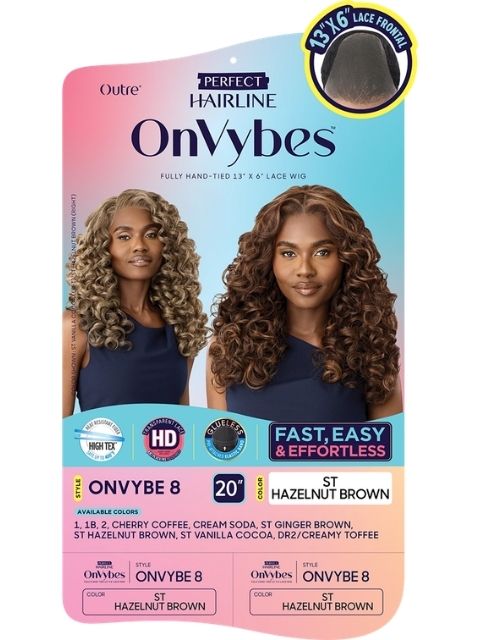 Outre Perfect Hairline OnVybes Fully Hand-Tied 13X6 Glueless ONVYBE 8" HD Lace Front Wig