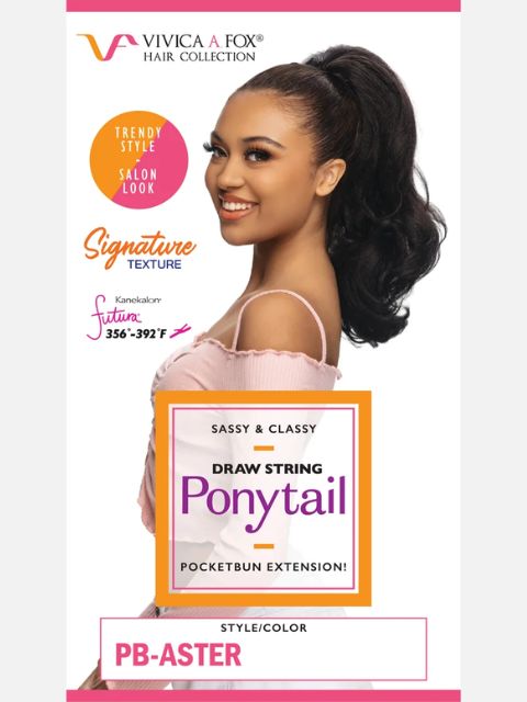 Vivica A Fox Pocket Bun Extension Drawstring PB-ASTER" Ponytail