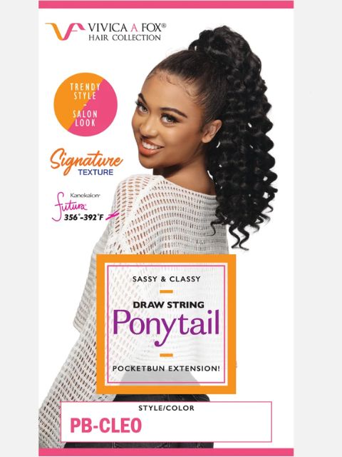 Vivica A Fox Pocket Bun Extension PB-CLEO" Drawstring Ponytail
