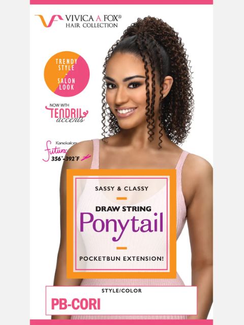 Vivica A Fox Pocket Bun Extension Drawstring PB-CORI" Ponytail