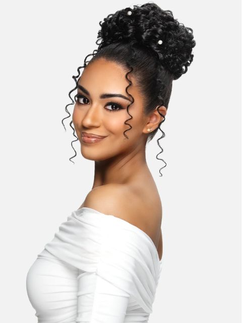 Vivica A Fox Pocket Bun Extension Drawstring  PB-LOVE" Ponytail