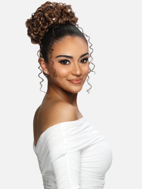 Vivica A Fox Pocket Bun Extension Drawstring  PB-LOVE" Ponytail