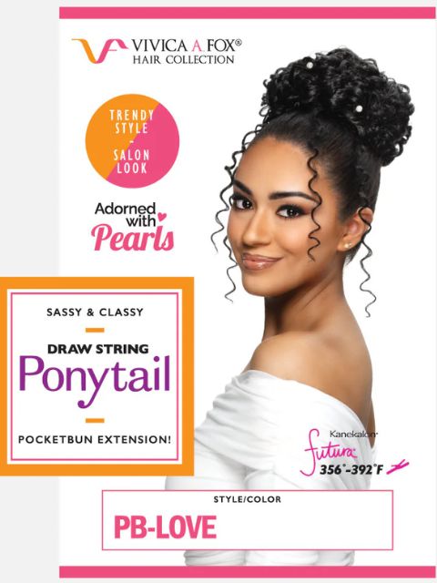 Vivica A Fox Pocket Bun Extension Drawstring  PB-LOVE" Ponytail