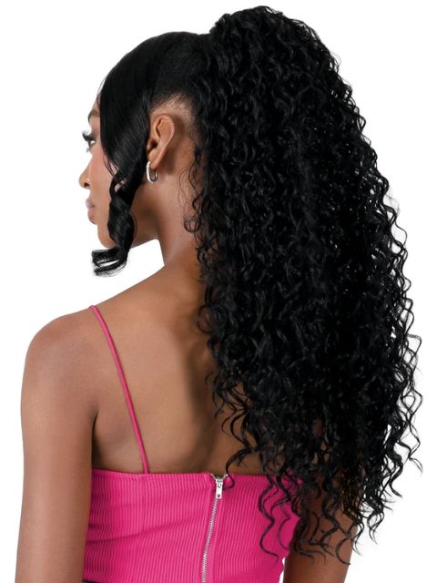 Motown Tress Ponydo Hand-Tied Lace Pony with Bang Ponytail - PDH.JOY06