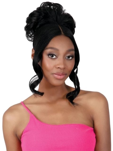Motown Tress Ponydo Hand-Tied Lace Pony with Bang Ponytail - PDH.JOY07