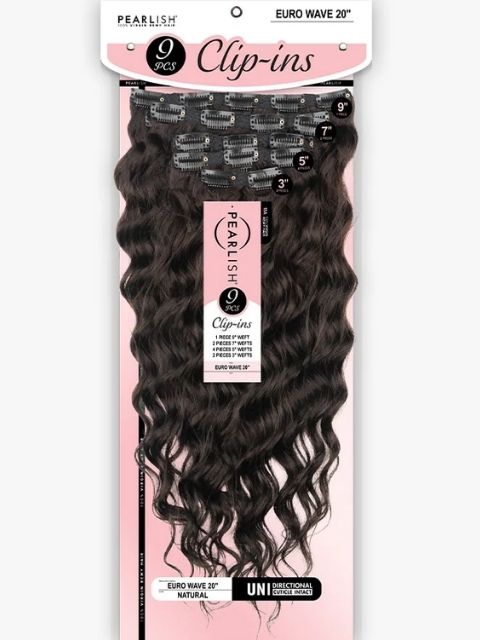 Sensationnel Pearlish 15A 100% Human Hair Weaves Clip-Ins 9pcs EURO WAVE 20" Multi Pack