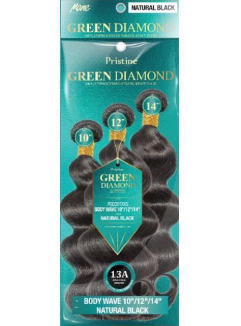 Mane Concept Pristine Green Diamond 100% Human Hair - (PGD301XXS-XXL) BODY WAVE"