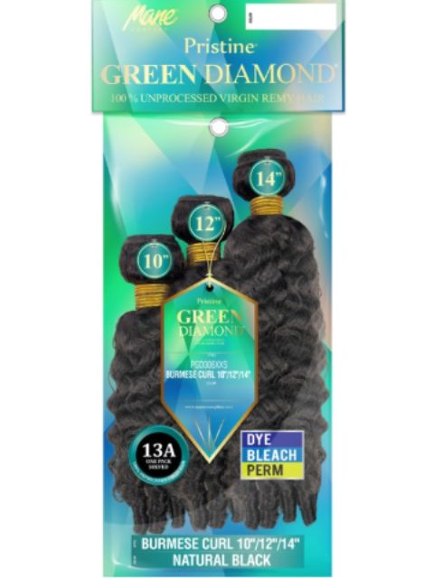 Mane Concept Pristine Green Diamond 100% Human Hair - (PGD306XXS-XXL) BURMESE CURL"