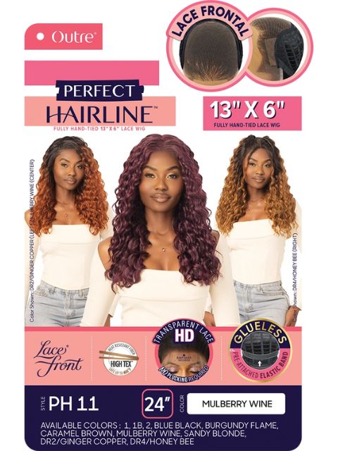 Outre Perfect Hairline Fully Hand-Tied 13X6 Glueless HD PH 11" Lace Front Wig