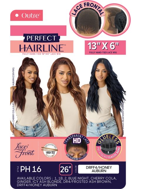Outre Perfect Hairline Fully Hand-Tied 13X6 Glueless PH 16" HD Lace Front Wig