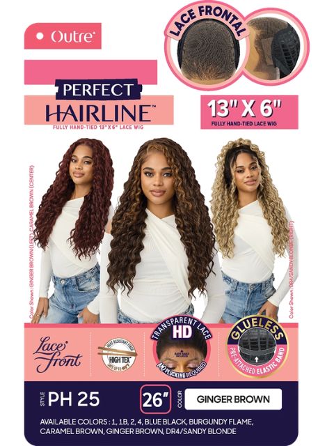 Outre Perfect Hairline Fully Hand-Tied 13X6 Glueless HD Lace Front Wig-PH 25