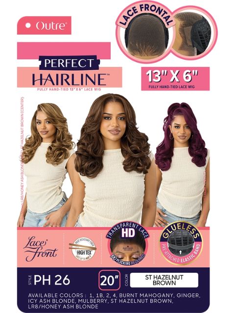Outre Perfect Hairline Fully Hand-Tied 13X6 Glueless HD Lace Front Wig-PH 26