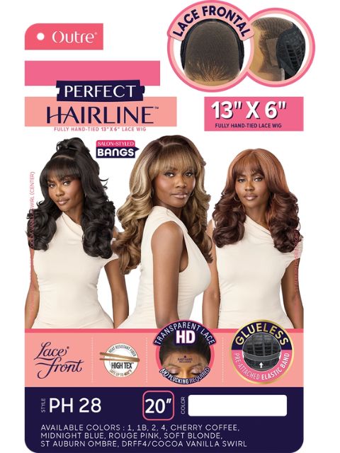 Outre Perfect Hairline Fully Hand-Tied 13X6 Glueless HD Lace Front Wig-PH 28