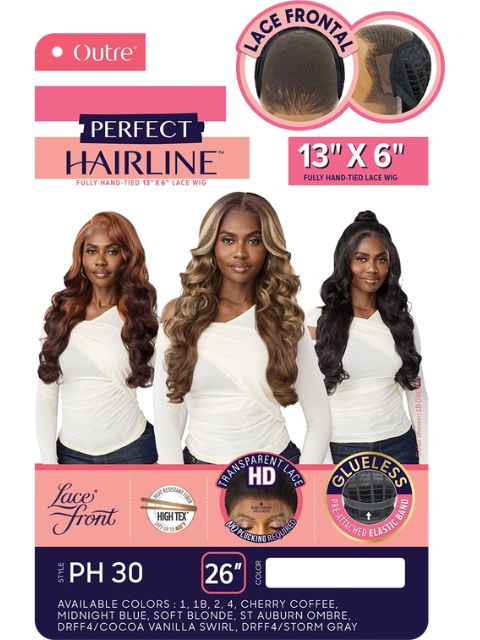Outre Perfect Hairline Fully Hand-Tied 13X6 Glueless HD PH 30" Lace Front Wig