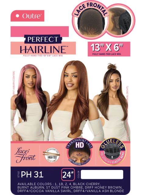 Outre Perfect Hairline Fully Hand-Tied 13X6 Glueless HD PH 31" Lace Front Wig