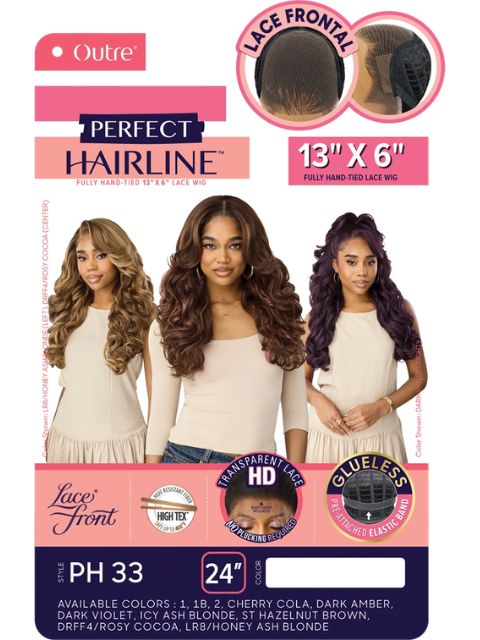Outre Perfect Hairline Fully Hand-Tied 13X4 Glueless PH 33" HD Lace Front Wig