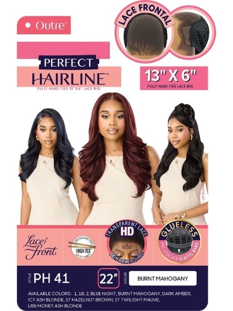 Outre Perfect Hairline Fully Hand-Tied 13X6 Glueless HD PH 41" Lace Front Wig