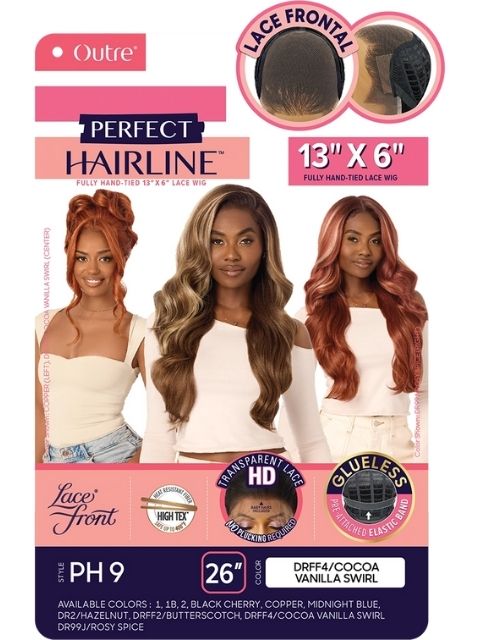 Outre Perfect Hairline Fully Hand-Tied 13X6 Glueless PH 9" HD Lace Front Wig