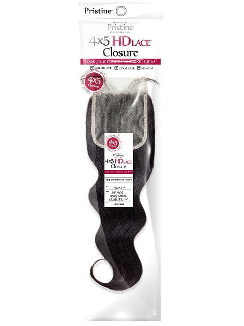 Mane Concept Pristine 100% Human Hair HD Transparent  4x5 BODY WAVE Lace Closure (PTC451)