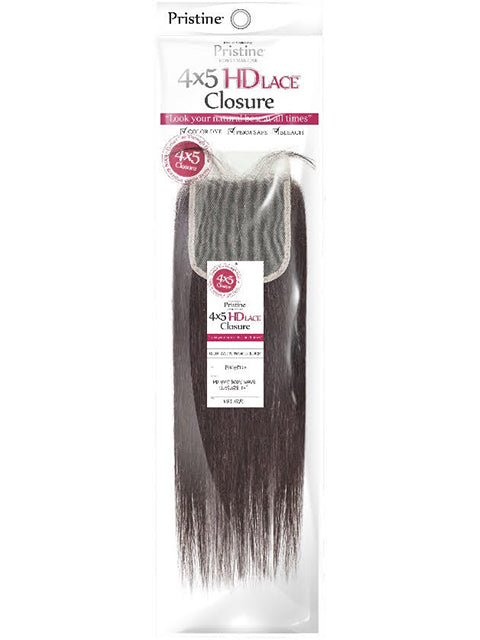 Mane Concept Pristine 100% Human Hair HD Transparent  4x5 STRAIGHT Lace Closure
