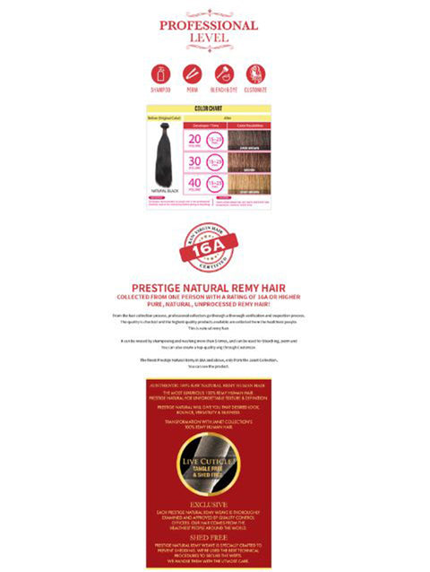 Janet Collection 16A Prestige Natural Remy Weaves - PNRW