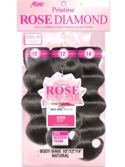 Mane Concept Pristine Rose Diamond 100% Virgin Human Hair-BODY WAVE 3PCS" PRD301