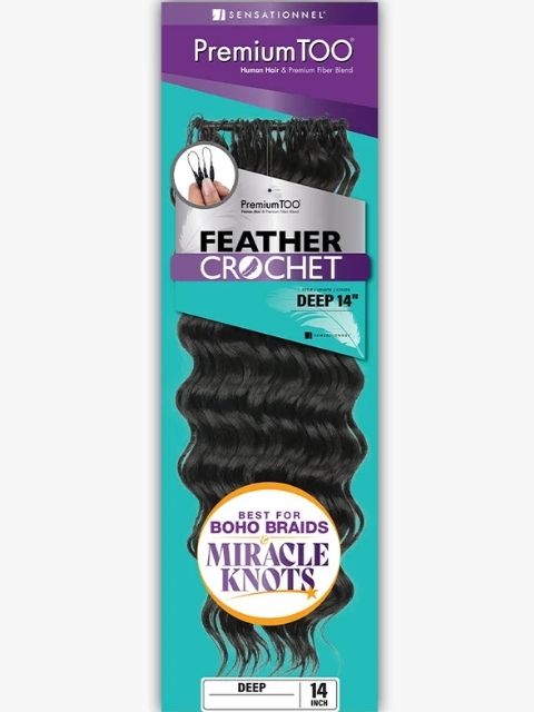 Sensationnel PremiumTOO Human Hair Blend Feather DEEP" Crochet Braid
