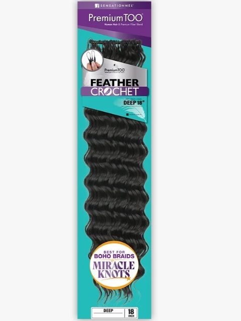 Sensationnel PremiumTOO Human Hair Blend Feather DEEP" Crochet Braid