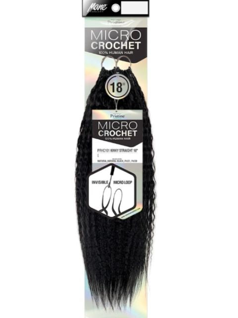 Mane Concept Micro Crochet 100% Human Hair-KINKY STRAIGHT 18" PRHC101