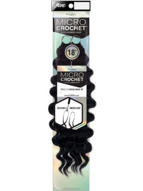 Mane Concept Micro Crochet 100% Human Hair-PRHC110-OCEAN WAVE 18"