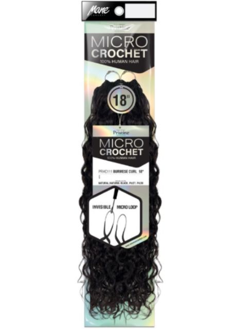 Mane Concept Micro Crochet 100% Human Hair-BURMESE CURL 18" (PRHC111)