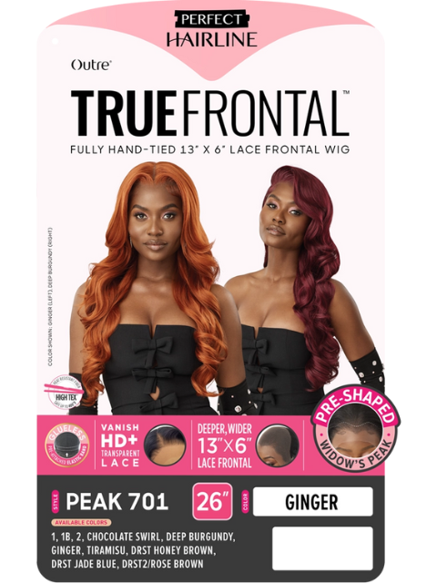 Outre Perfect Hairline TrueFrontal Fully Hand-Tied 13X6  Lace Front Wig  - PEAK701