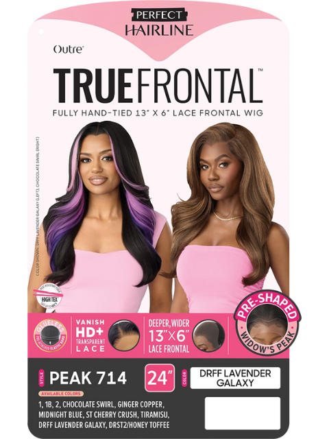 Outre Perfect Hairline TrueFrontal Fully Hand-Tied 13X6 PEAK714 Lace Front Wig