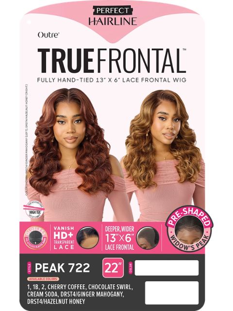 Outre Perfect Hairline TrueFrontal Fully Hand-Tied 13X6 Lace Front PEAK 722" Wig