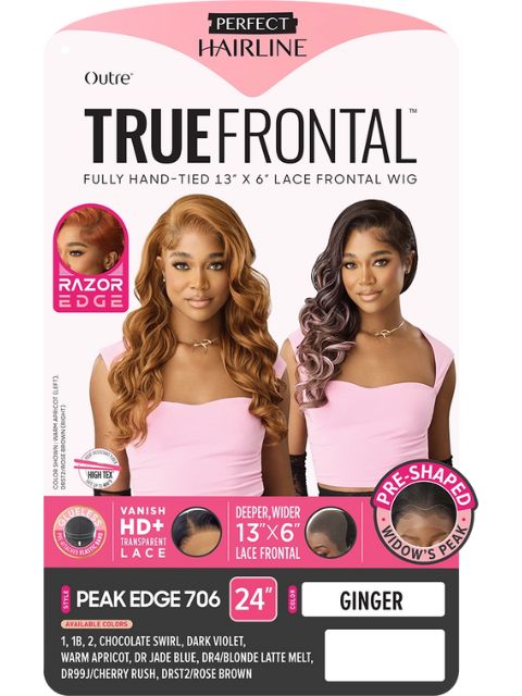 Outre Perfect Hairline TrueFrontal Fully Hand-Tied 13X6  Lace Front Wig  - PEAK EGDE706
